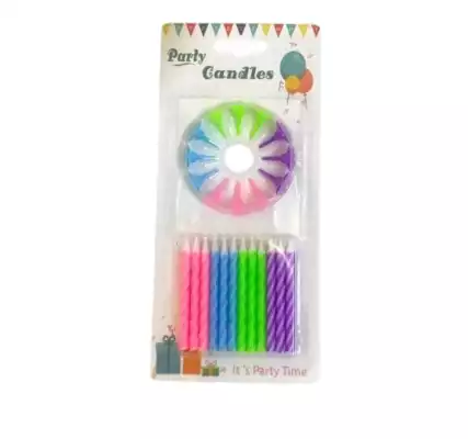 Свечи для торта Party Candles 5 см, 12 шт